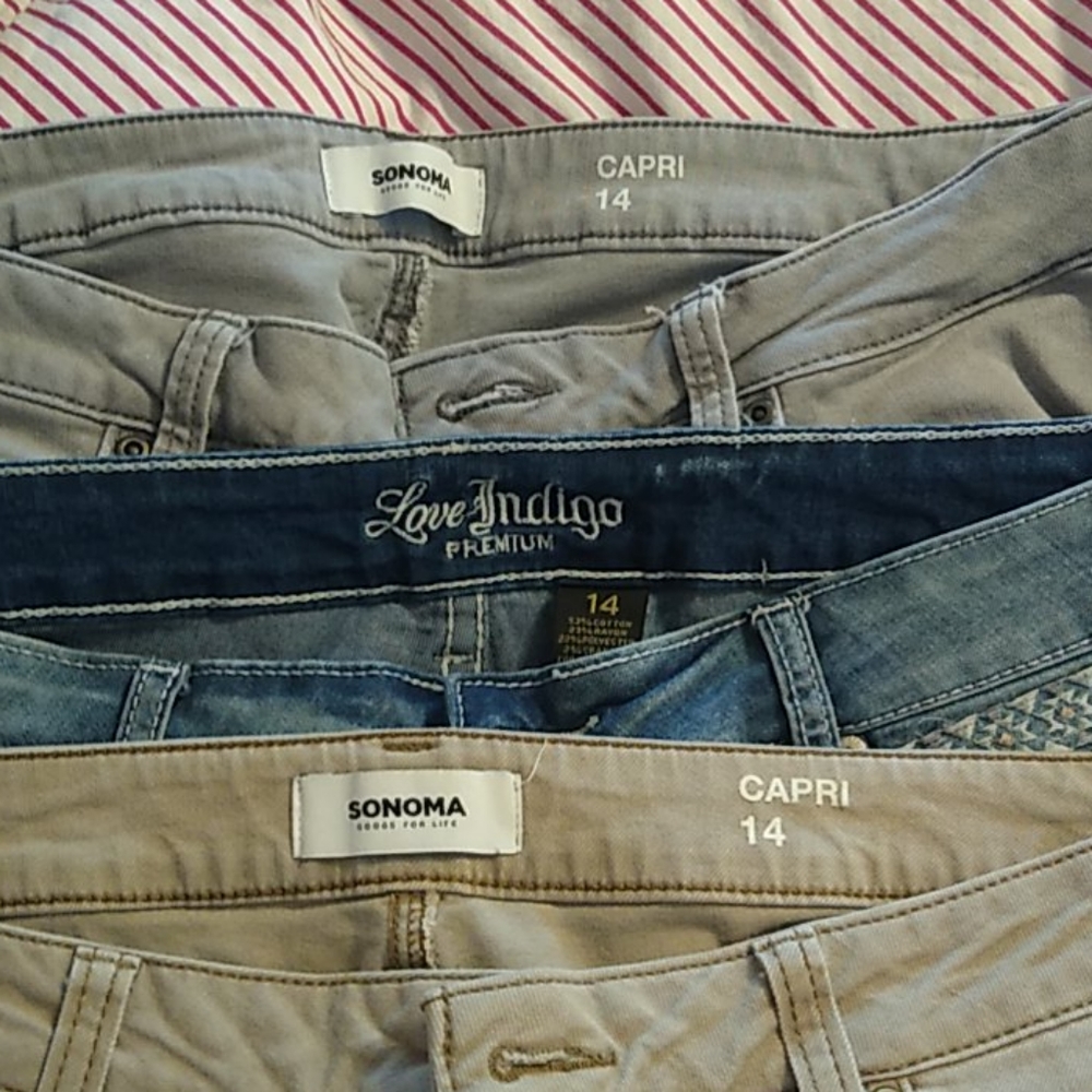 3 pairs capris